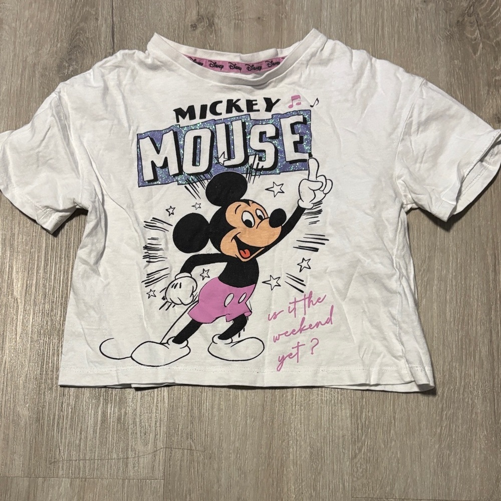 Mickey Mouse White Kids T-Shirt